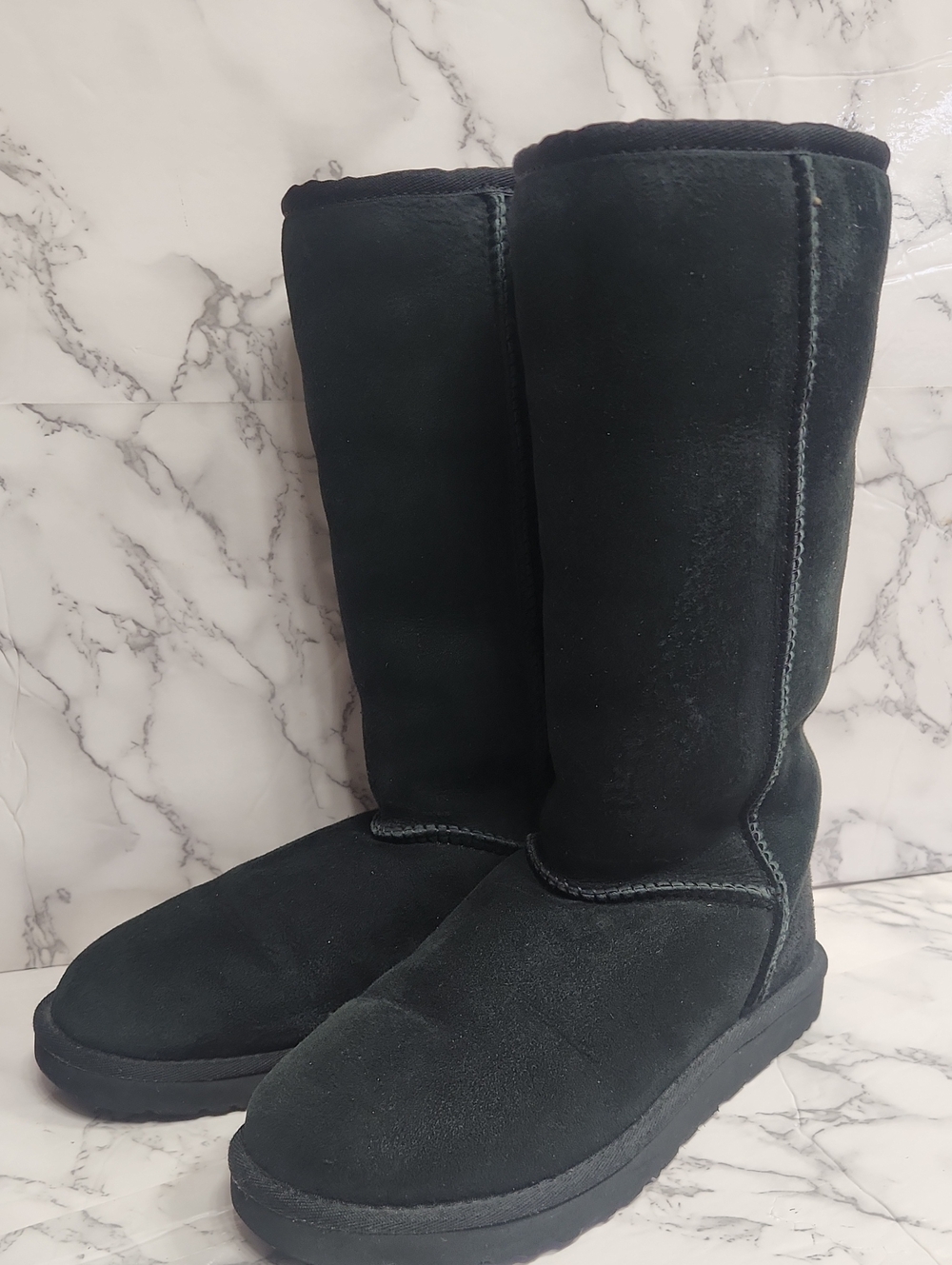 UGG Tall Black Suede Women's Winter Boots